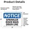 Signmission Sprinkler Riser Main Drain Line, 7 in W x Rectangle, Vinyl Decal OS-2PACK-NS-D-57-L-18402 - alternate 5
